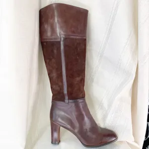 Leather and Suede Boots, never worn