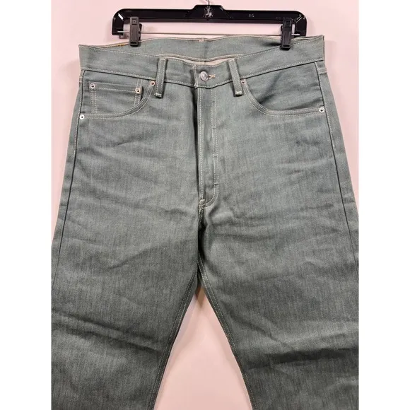 Levi's 501 Shrink-To-Fit Jeans Mens 34x30 Green Straight Leg Button Fly NWT