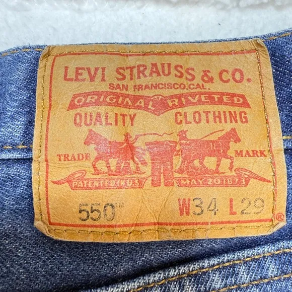Levi's 550 mens 34X29 Jeans Classic Blue Denim Everyday Wear