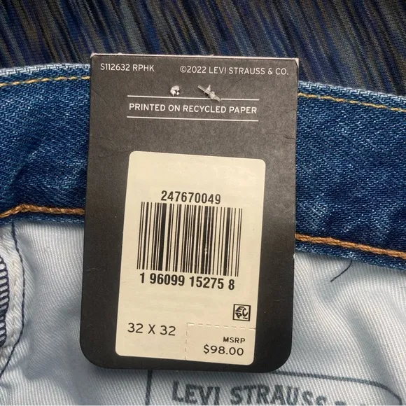 Levi’s Jeans 551z 1961 Men's 32x30 Big E Red Tab Straight Leg Medium Wash Blue