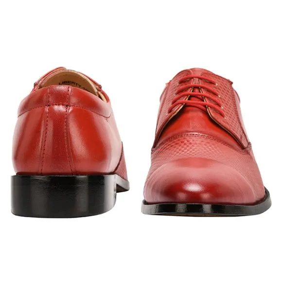 LIBERTYZENO Men's Red Lace-Up Shoes