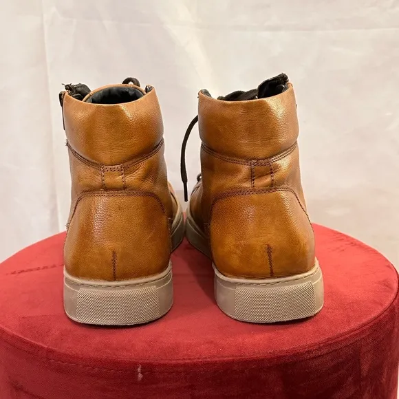 Like New Thomas &amp; Vine Men's Brown Xander real Leather High-Top boots shoes