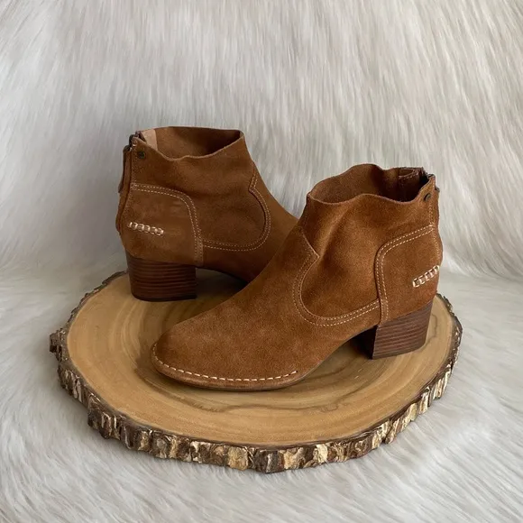 LIKE NEW UGG Bandara suede block heel ankle boots