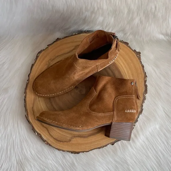 LIKE NEW UGG Bandara suede block heel ankle boots