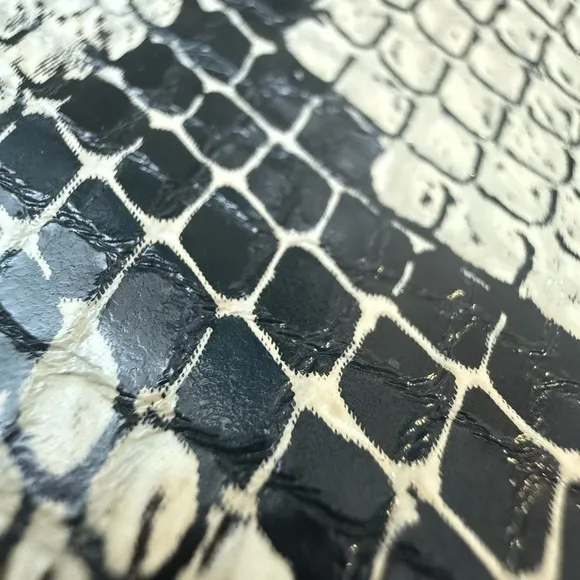 Linea Paolo Shoes Niya Wedge Sneaker Snakeskin Black and White Pattern Lace Up