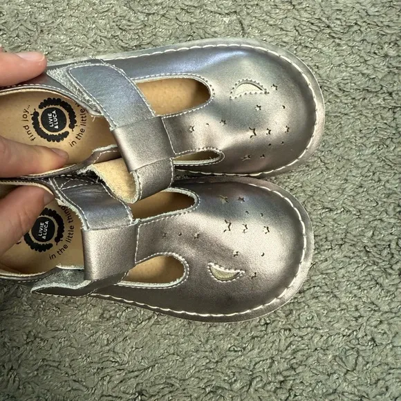 Live &amp; Luca Mae Metallic Silver Bronze Mary Jane Sz 11