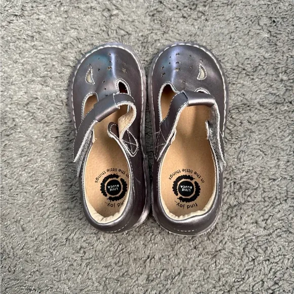 Live &amp; Luca Mae Metallic Silver Bronze Mary Jane Sz 11
