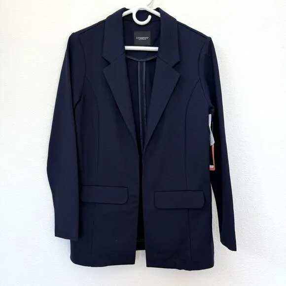 LIVERPOOL Blazer Jacket Cadet Blue NWT Stretch Modern Career S Quiet Luxury