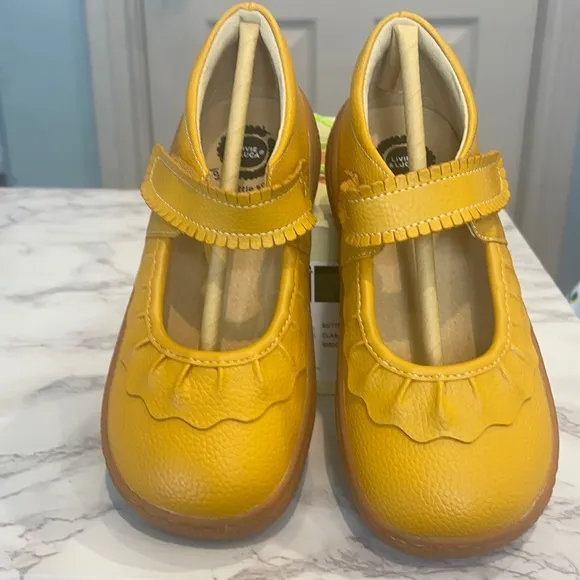 Livie and Luca Ruche Butterscotch Mary Jane Shoes