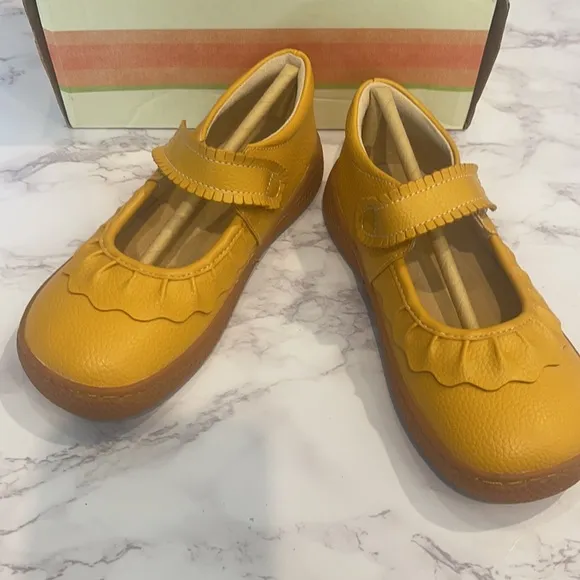 Livie and Luca Ruche Butterscotch Mary Jane Shoes