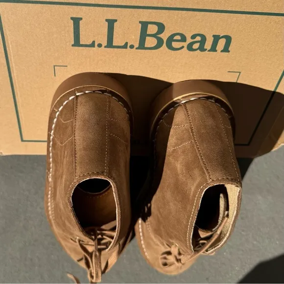 L.L. Bean Brown Chukka Boots Soft Suede women’s 8 NWB