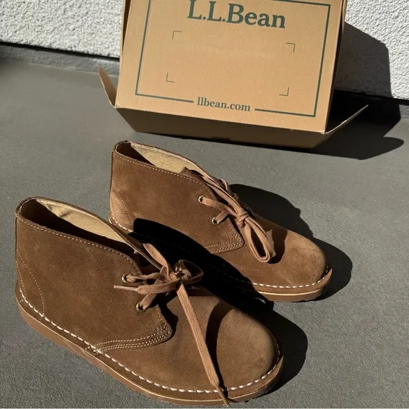 L.L. Bean Brown Chukka Boots Soft Suede women’s 8 NWB