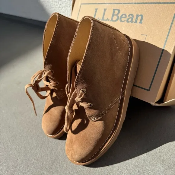 L.L. Bean Brown Chukka Boots Soft Suede women’s 8 NWB