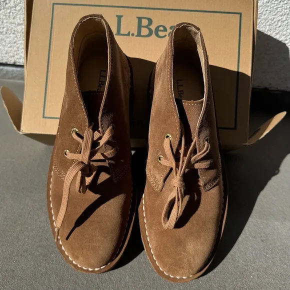 L.L. Bean Brown Chukka Boots Soft Suede women’s 8 NWB