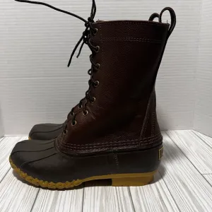 L.L. Bean Maine Hunting Shoes Women’s Size 7 10” Lace Up Boots Genuine Leather