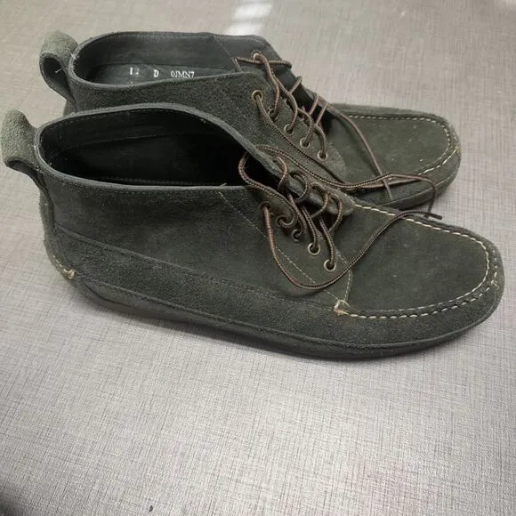 LL Bean Signature Leather Boots Handsewn Jackman Ranger Moc Boots Men's 13 D