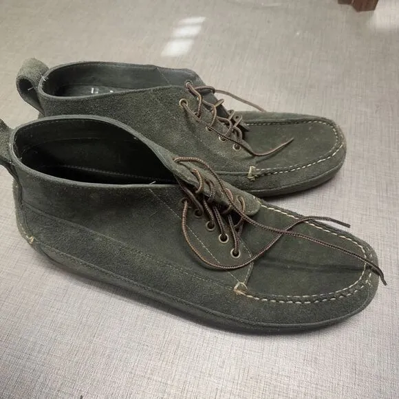 LL Bean Signature Leather Boots Handsewn Jackman Ranger Moc Boots Men's 13 D