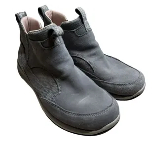 LL Bean Women's Grey Tek 2.5 Pull On Suede Leather Winter Sneakers Boot Size 11