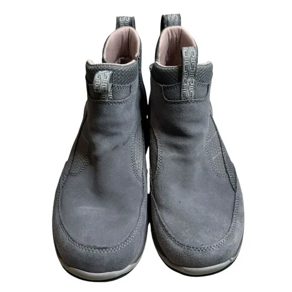 LL Bean Women's Grey Tek 2.5 Pull On Suede Leather Winter Sneakers Boot Size 11