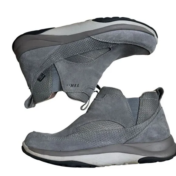 LL Bean Women's Grey Tek 2.5 Pull On Suede Leather Winter Sneakers Boot Size 11