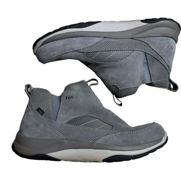 LL Bean Women's Grey Tek 2.5 Pull On Suede Leather Winter Sneakers Boot Size 11