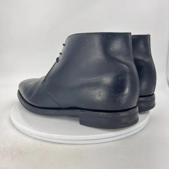 Loake 1880 Men Size 8.5 Black Leather Classic Lace Up Ankle Chukka Boot
