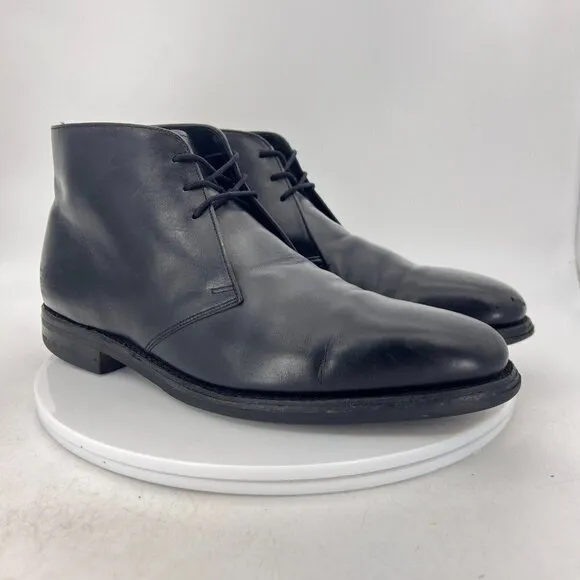 Loake 1880 Men Size 8.5 Black Leather Classic Lace Up Ankle Chukka Boot