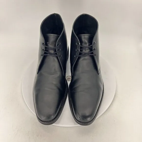 Loake 1880 Men Size 8.5 Black Leather Classic Lace Up Ankle Chukka Boot