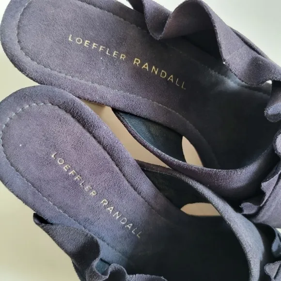 Loeffler randall Talley Navy blue sandal With Ruffle Details Size 6 Summer Shoes