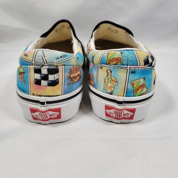 Los Vans Loteria Multi-Color Classic Sneakers Shoes Unisex M6 W7.5 Grunge Worn