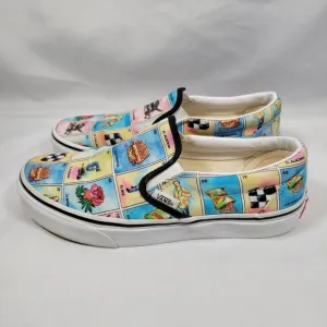 Los Vans Loteria Multi-Color Classic Sneakers Shoes Unisex M6 W7.5 Grunge Worn