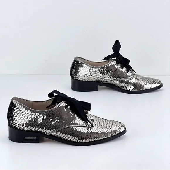 Louise et Cie Adwin Derby Sequin Oxfords Size
