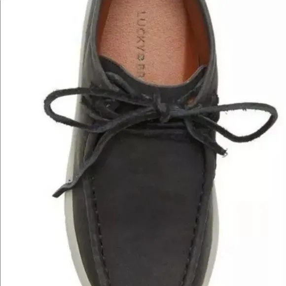 Lucky Brand chukka boots sz 7 black dark gray new suede ankle