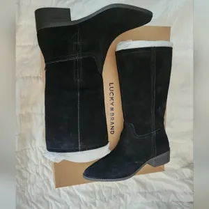 LUCKY BRAND Genuine Suede Boots Womens NIB Size 6