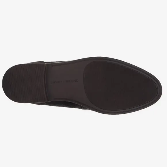 LUCKY BRAND 🖤 LP-EDRICA Black Leather Loafer Women’s 8.5 M Slip On Shoes