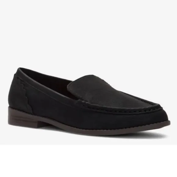 LUCKY BRAND 🖤 LP-EDRICA Black Leather Loafer Women’s 8.5 M Slip On Shoes