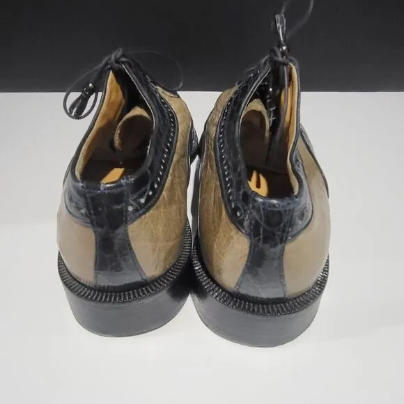 M Collection Men's Genuine Alligator Italian Shoes