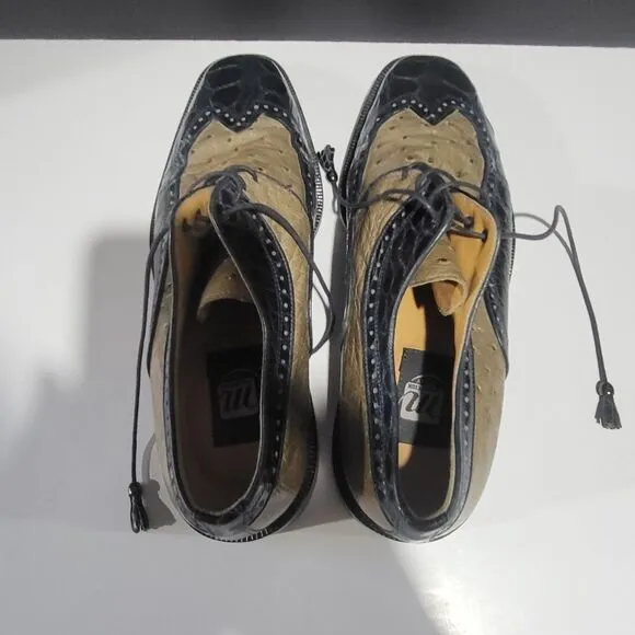 M Collection Men's Genuine Alligator Italian Shoes