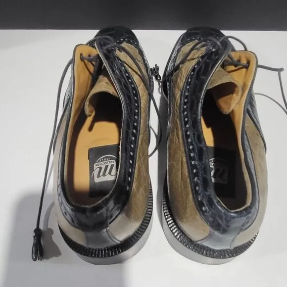 M Collection Men's Genuine Alligator Italian Shoes