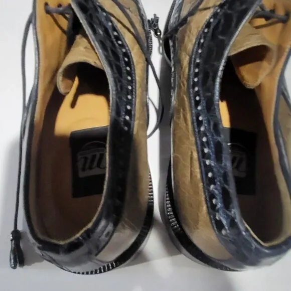 M Collection Men's Genuine Alligator Italian Shoes