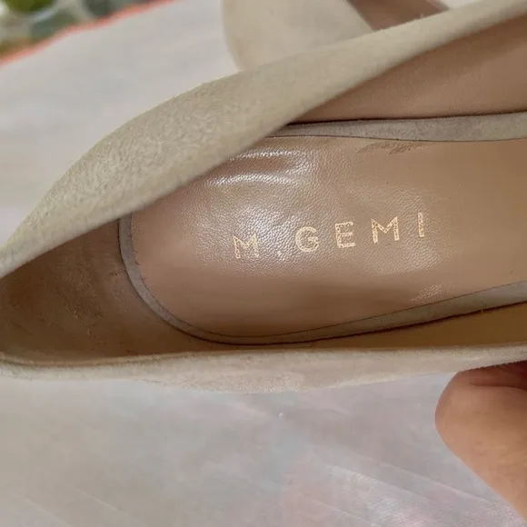 M. Gemi The Lustro 90mm Suede Block Heels Size 41