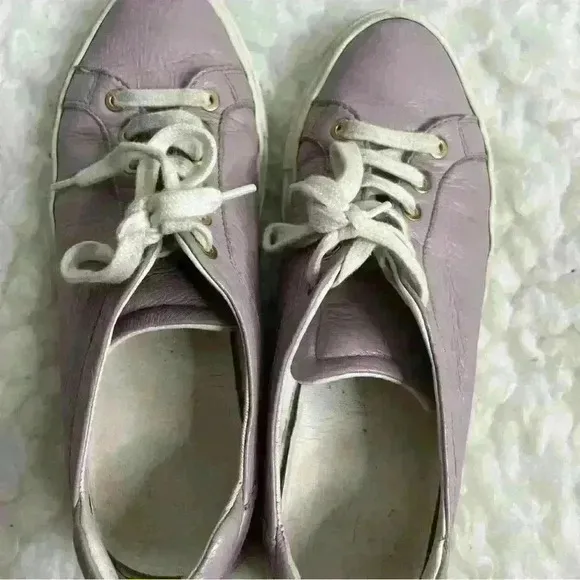 M. Gemi The Palestra  Purple Leather Lace Up Sneakers Shoes