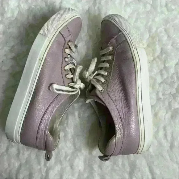 M. Gemi The Palestra  Purple Leather Lace Up Sneakers Shoes