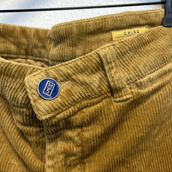 M/5 M5 Meyer Navy Brown Corduroy Pants Chino Fit 34 X 33