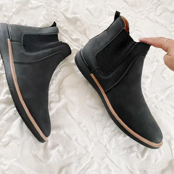 Madden Mens Leather Chelsea Boots Size 11M New