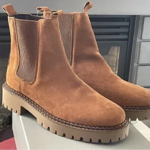 Made in Portugal CRUZA TENDENCIA Suede Leather Boots Women Size 38.
