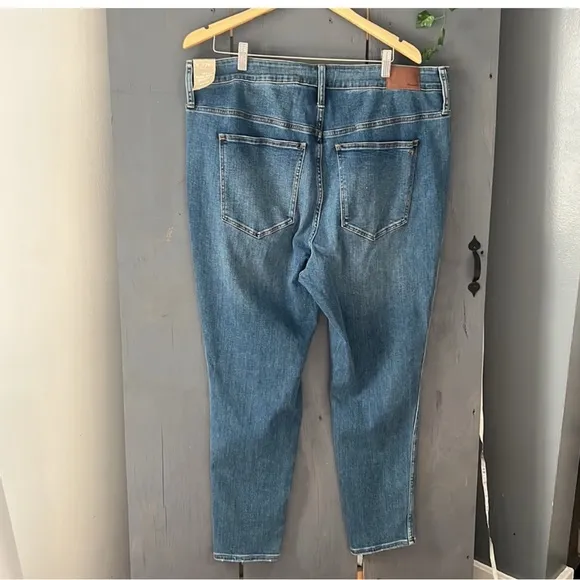 Madewell Blue Ankle Cropped Jeans 10&quot; High Rise Skinny Size 22W