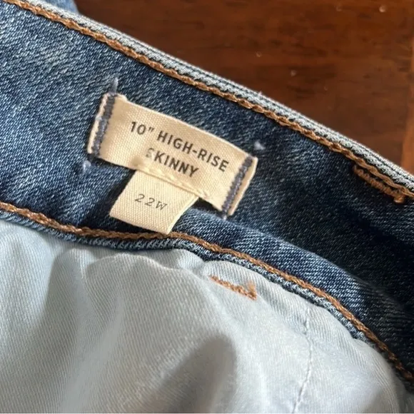 Madewell Blue Ankle Cropped Jeans 10&quot; High Rise Skinny Size 22W
