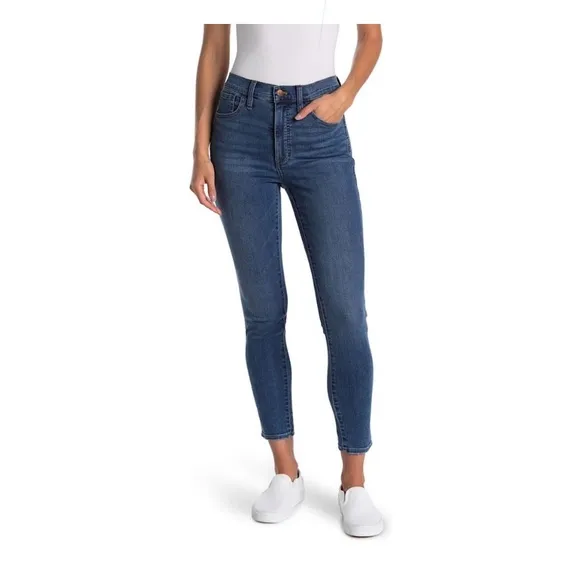 Madewell Blue Cropped Ankle Jeans High-Waisted