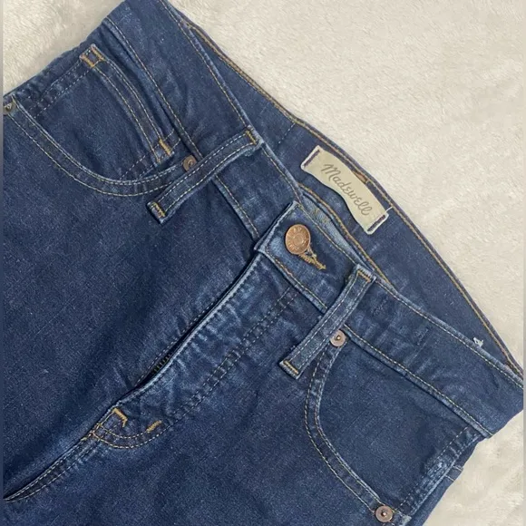Madewell Blue Cropped Ankle Jeans High-Waisted